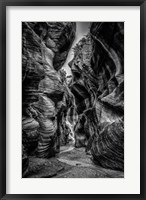 Framed Slot Canyon Utah 8 Black & White