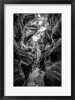 Framed Slot Canyon Utah 11 Black & White