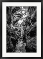 Framed Slot Canyon Utah 11 Black & White