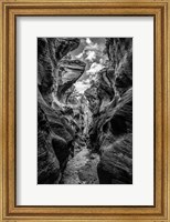 Framed Slot Canyon Utah 11 Black & White