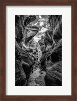 Framed Slot Canyon Utah 11 Black & White