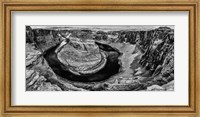 Framed Horshoe Bend Black & White