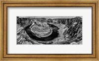 Framed Horshoe Bend Black & White