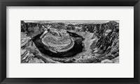 Framed Horshoe Bend Black & White