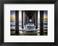 Framed Cali Pier Sunset