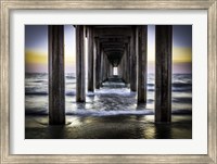 Framed Cali Pier Sunset