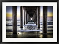 Framed Cali Pier Sunset