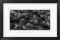 Framed River Rocks 2 Black & White