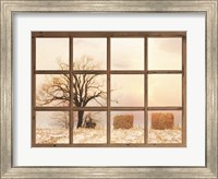 Framed View of Winter Fields