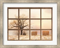 Framed View of Winter Fields