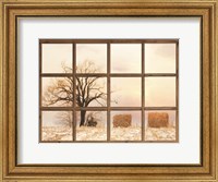 Framed View of Winter Fields