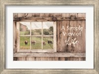 Framed Simple View of Life
