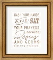 Framed Wash Your Hands