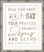 Framed Wash Your Hands