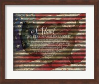 Framed I Stand American Flag on Metal