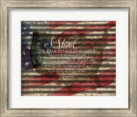 Framed I Stand American Flag on Metal