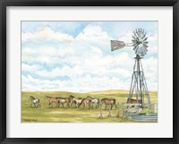 Framed Pasture Horses