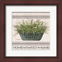 Framed Galvanized Farmer's Market Home Sweet Home