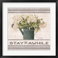 Framed Galvanized Peonies Stay Awhile