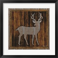 Framed 'Deer Silhouette II' border=