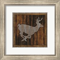 Framed 'Deer Running I' border=