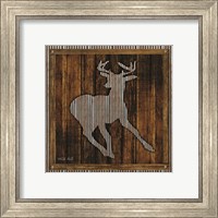 Framed 'Deer Running II' border=