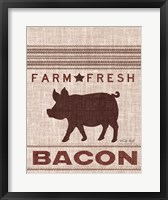Framed Grain Sack Bacon