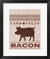 Framed Grain Sack Bacon