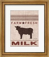 Framed Grain Sack Milk
