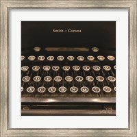 Framed Smith Corona Typewriter