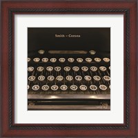 Framed Smith Corona Typewriter
