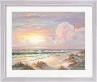 Framed Golden Sunset on Crystal Cove