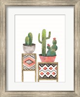 Framed Cactus Tables with Coral