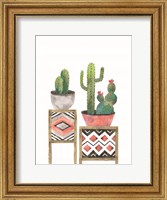 Framed Cactus Tables with Coral
