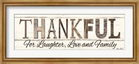 Framed Thankful for Laughter, Love and Family