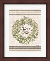 Framed Bless This Home Wreath