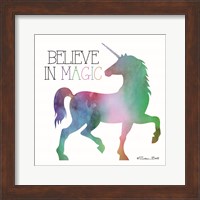 Framed Believe in Magic Unicorn