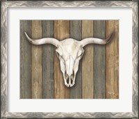 Framed Cow Skull II