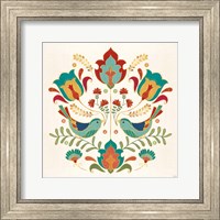 Framed Folk Floral III