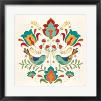 Folk Floral III Framed Print