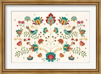 Framed Folk Floral I