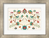 Framed Folk Floral I