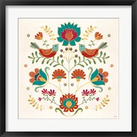 Framed Folk Floral II