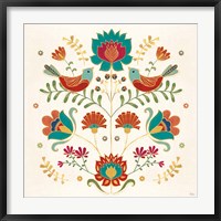 Framed Folk Floral II