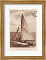 Framed Vintage Sailing II Sepia