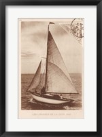 Framed Vintage Sailing II Sepia