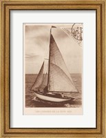 Framed Vintage Sailing II Sepia