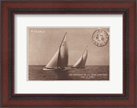 Framed Vintage Sailing I Sepia