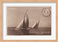 Framed Vintage Sailing I Sepia
