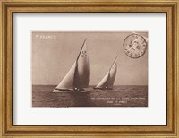 Framed Vintage Sailing I Sepia